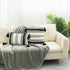 ToGeeKa Boho Woven Tufted Decorative Throw Pillow Covers, Soft Warm Woven Square Cushion Case with Tassels for Couch Sofa Bedroom Office Car, 18 x 18 inch (45 x 45 cm), Black & White