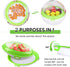 Food Preservation Trays Reusable Food Trays Stackable Food Trays Storage Container with Elastic Lid BPA Free For Refrigerator Keep Food Fresh 2Pcs (Green)