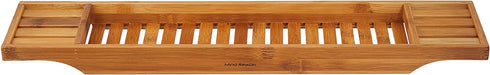 Mind Reader Bamboo Bathtub One Bath Caddy, 5.75 L x 27.48 W x 1.77 H, Brown