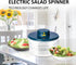 BORNKU Electric Salad Spinner 3L - USB Chargeble,Vegetable Washer with Bowl, Lettuce Cleaner and Dryer - Easy Water Drain System and Compact Storage,BPA Free and Easy to Use