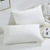 HOMBYS Bamboo Waterproof Pillow Protector with Zipper, Breathable Ultra Soft Zippered Pillow Cases Queen Size, White Pillow Covers Set of 2 for Summer, Hot Sleepers, Night Sweats