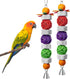GATMAHE Bird Chewing Toy?Bird Beak and Nail Grinding Stone with Bell, Lava Rock (Pumice Stone) for African Greys Amazon Conure Budgies Parakeet Cockatiel, 2 Pack