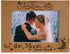 KATE POSH I Love You to The Moon and Back Engraved Natural Wood Picture Frame, Couples in Love Gifts, Valentine's Day, Engagement, Wedding (4x6-Horizontal)