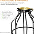 Simple Deluxe 4-Pack Adjustable Industrial Clamp on Metal Bulb Guard Cage for Pendant, Farmhouse Light Fixture, Vintage Lamp Shades and Hanging Lamp, Black