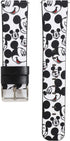 Sufcusny Cute Cartoon Leather Band Strap Lovely Style Wristband Bracelet Compatible with Fitbit Versa 2/Versa/Versa Lite/Versa SE, White/Black Mickey