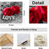 Red Rose Bathroom Wall Art Black and White Flower Canvas Prints Picture Bedroom Wall Decor Aesthetic Floral Painting Modern Romantic Kitchen Artwork Poster Decorations Wooden Framed 8x8 Set of 4