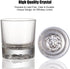Whiskey Glasses Set of 4, Haunio 10 Oz Old Fashioned Crystal Whiskey Glasses with Lion Pattern, Thick Bottom and Luxury Box for Scotch, Bourbon, Liquor, Cognac and Cocktails, Gifts for Men Women