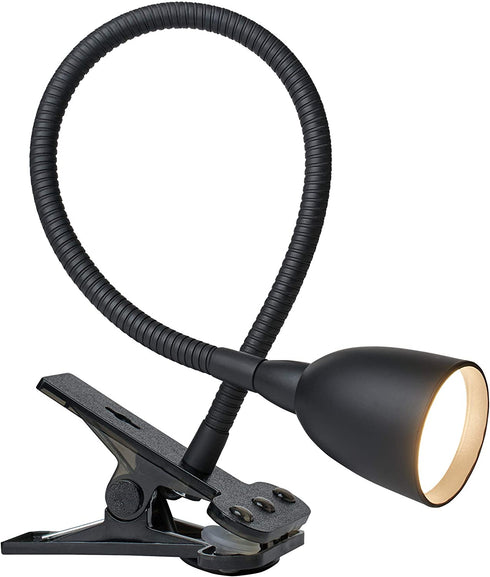Newhouse Lighting NHCLP-OL-BK Olivia LED Clamp Light Desk Lamp with Flexible Gooseneck, 3 Brightness Levels & 3 Color Modes, Black