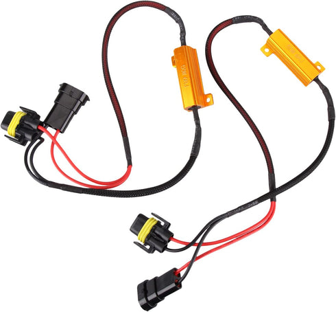 Madlife Garage 2pcs 50W 6 ohm H11/H8/H9 Led Load Resistor Flicker Decoders Warning Canceler Harness For LED Headlight