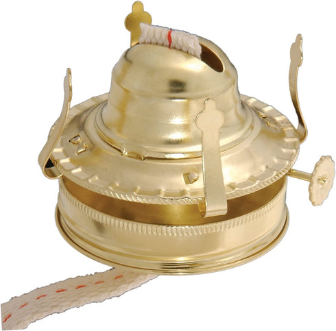 B&P Lamp® #2 Kerosene Lamp Burner for Mason Jars and Fruit Jars to DIY Oil Lamp (Brass)