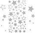 KESOTE 5 Sheets Glitter Silver Star Stickers, Self-Adhesive Assorted Star Labels for Handicrafts Christmas Decoration, Classroom Teacher Supplies