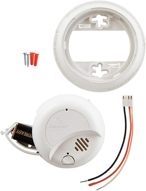 First Alert BRK 9120B Hardwired Smoke Alarm with Battery Backup , White