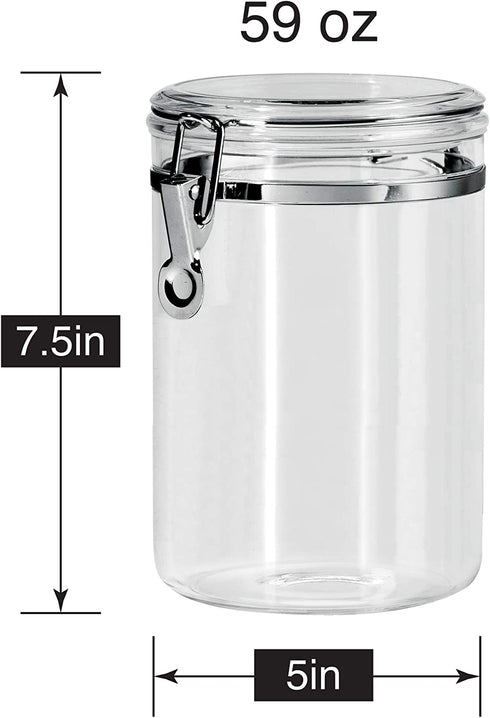 Oggi Food Storage Container, 59-Ounce, Clear