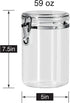 Oggi Food Storage Container, 59-Ounce, Clear