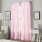 Curtainworks Flounced Ruffle Rod Pocket Curtain Panel, 63 in, Pink