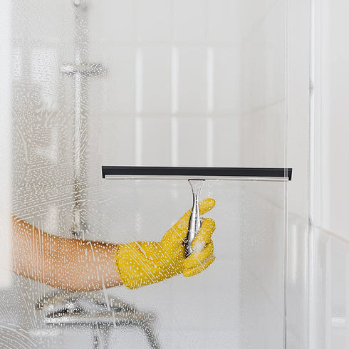 Simtive 10-Inch Shower Squeegee Set, Squeegee for Shower Glass Door, Mirror and Window, Includes Shower Door Hook and Adhesive Hook