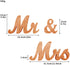 Mr & Mrs Sign for Wedding Table, Large Mr and Miss Wooden Letters, Party Decoration Head Table Wedding Wood Letter, Just Married Sign Anniversary Party Valentine's Day Decor,Rose Golden