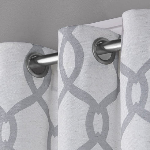 Exclusive Home Curtains Kochi Linen Blend Light Filtering Grommet Top Curtain Panel Pair, 52x108, Dove Grey, 2 Count