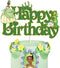 YCKens Happy Birthday Cake Topper for Tiana - The Princess Tiana and The Frog Cake Decorations Party Cake Decors for Girls (Double-sided)