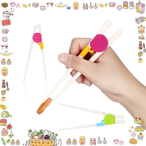 8 Pairs Training Chopsticks Learning Chopstick Helper Attachable Learning Chopstick Set for Chopstick Beginners