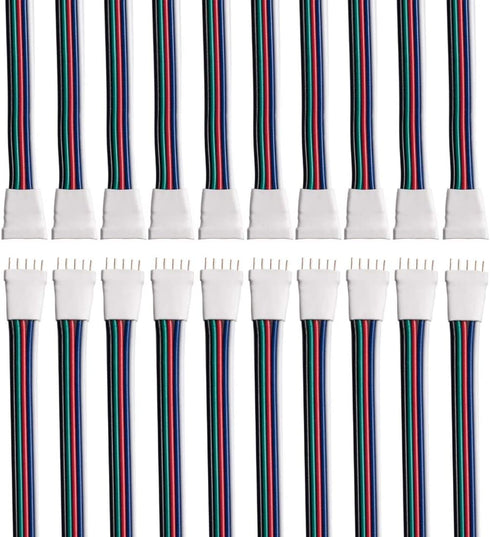BTF-LIGHTING 10 Pairs 5pin SM JST Male/Female 15cm Connector Wire Cable for Flexible 5050 RGBW RGBWW LED Strip Light