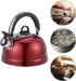Cabilock Stove Top Whistling Tea Kettle Stainless Steel Teakettle Teapot with Cool Toch Ergonomic Handle 1. 2L Red