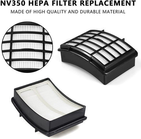 Filters Replacement for Shark Navigator Lift-Away NV350, NV351, NV352, NV355, NV356E, NV357, NV360, NV370, NV391, UV440, UV490, UV540, Directly Replaces XFF350 XHF350, 2 Hepa Filter + 4 Foam Filter