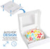 9 x 9 x 2.5 Inch White Pie Box with Viewing Window (15 Count)-Medium Bakery Box - Auto Pop Cake Box Design - Pie Box with Viewing Window for Strawberries, Smash Hearts, Pastry,Treats-Stock Your Home