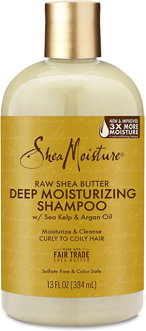 SheaMoisture Shampoo Deep Moisturizing For Dry, Damaged Or Transitioning Hair Raw Shea Butter Sulfate-Free 13oz