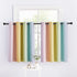NICETOWN Rainbow Kitchen Valances for Girls Bedroom, Playrooms, Nurseries, Window Short Curtains for Kitchen Baby Living Room Bathroom Christmas Decorations (Light Rainbow, 52" x 36" Length, Set of 2)