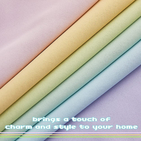 NICETOWN Rainbow Kitchen Valances for Girls Bedroom, Playrooms, Nurseries, Window Short Curtains for Kitchen Baby Living Room Bathroom Christmas Decorations (Light Rainbow, 52" x 36" Length, Set of 2)