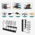 MDHAND Pan Organizer Rack for Cabinet, Pan Pot Lid Organizer Rack with 5 Adjustable Dividers, Kitchen Cookware Storage Rack