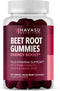 Beet Root + COQ10 Gummies Nitric Oxide Booster for Healthy Energy & Circulation Support with Pomegranate Extract | Circulation Supplements for Heart Health | Mixed Berry Flavor 60 Vegan Gummies