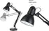 Globe Electric 5698601 Swing-Arm Desk Lamp, with Base, Black