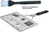 AIZOAM Portable Stainless Steel BBQ Barbecue Grilling Basket for Fish,Vegetables, Shrimp,and Small Flat Sea Food .Great Useful BBQ Tool.-Bonus Additional Sauce Brush and 50 Natural Bamboo Skewers €‘