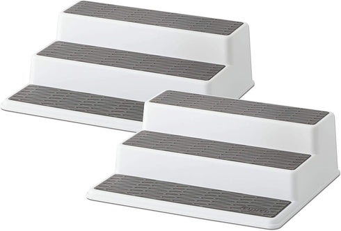 Copco 5257350 Non-Skid 3-Tier Spice Pantry Kitchen Cabinet Organizer, 2 Pack, Grey 2