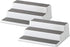 Copco 5257350 Non-Skid 3-Tier Spice Pantry Kitchen Cabinet Organizer, 2 Pack, Grey 2