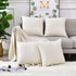 Linen Throw Pillow Covers 18 x 18 Beige Decorative Blank Couch Pillow Covers for Sublimation Bed Sofa Farmhouse Cushion Cases Set of 4