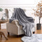 SOCHOW Flannel Fleece Blanket Luxury Twin XL Size, All Season 300GSM Super Soft Cozy Blanket for Bed or Couch, Grey