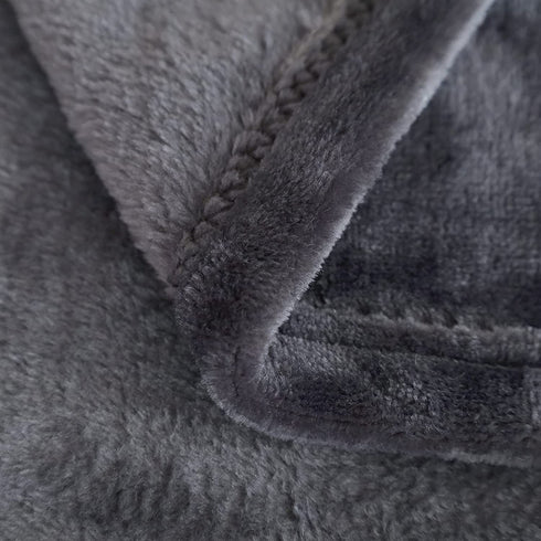 SOCHOW Flannel Fleece Blanket Luxury Twin XL Size, All Season 300GSM Super Soft Cozy Blanket for Bed or Couch, Grey