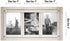 Americanflat Collage Picture Frame with Three 4x6 Displays in Aspen White - Textured Wood and Polished Glass - Horizontal and Vertical Formats for Wall and Tabletop
