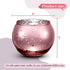 12 Pieces Round Votive Candle Holders Glass Tealight Candle Holder for Wedding Home Decor (Rose Gold)