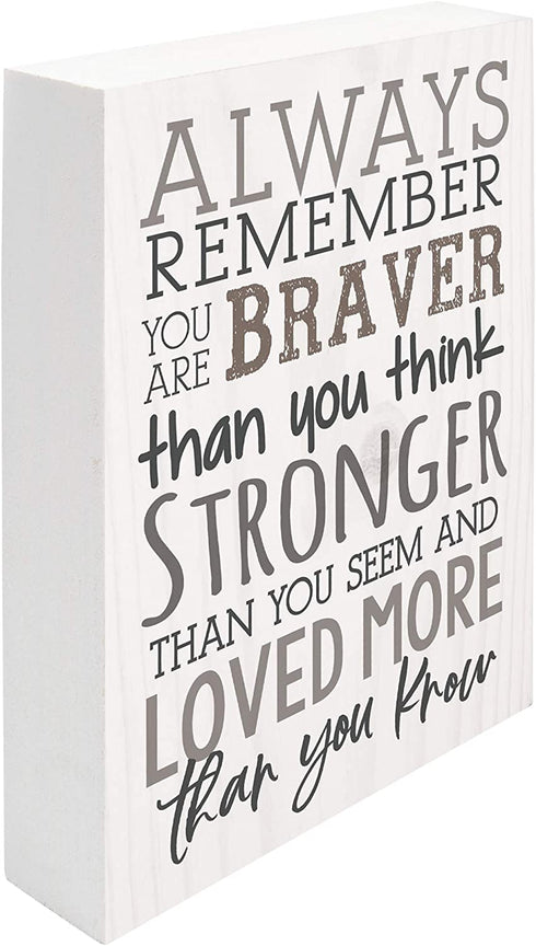 P. Graham Dunn Always Remember 7.25 x 5.5 Inch Pine Wood Tabletop Letter Block Decorative Sign