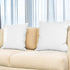 Hannah Linen Throw Pillows - 12 x 12 Pillow Insert Set of 4 - Throw Pillows for Couch & Bed - Soft & Comfortable Square Pillows - Indoor/Outdoor Decorative Cushion