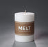 Melt Candle Co White Pillar Candles 3" x 4" Set of 3 Unscented for Weddings, Home Decoration, Relaxation, Church, Spa, Smokeless Cotton Wick