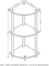 Furinno Turn-N-Tube 3-Tier Reversible Corner Display Rack Multipurpose Shelving Unit, Pink/White