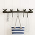 Lavish Home Decorative Birds on Ribbon Cast Iron Shabby Chic Rustic Wall Mount Hooks for Coats, Towels, Hats, Scarves, Jewelry, and More, (L) 19.25?x (W) 3.75?x (H) 6?