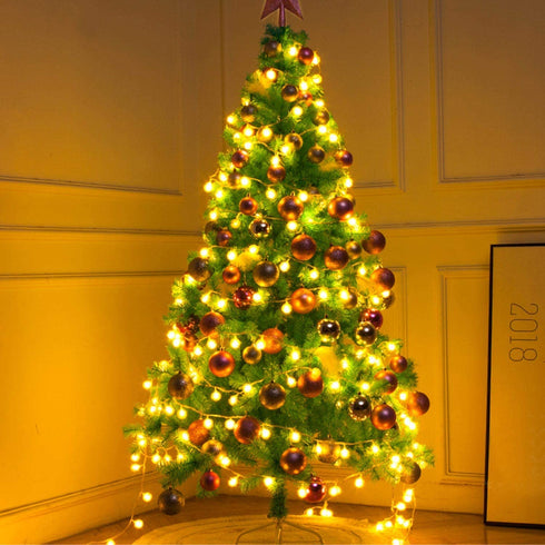 Globe String Lights, 33 Feet 100 Led Fairy Lights Plug in, 8 Modes with Remote Mini Globe Lights for Indoor Outdoor Bedroom Party Wedding Garden Christmas Tree Decor, Warm White