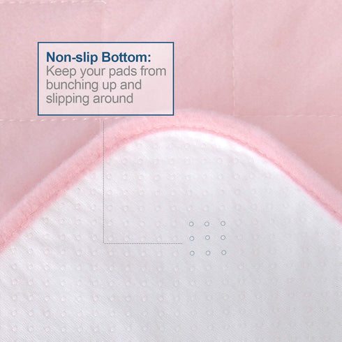 Waterproof Bed Mat Pee Pads for Kids Washable 2 Pack, Non Slip Absorbent Incontinence Bed Pad for Women (34"x36") Pink, Pee Pads Durable Underpads, Reusable Waterproof Pad Protector