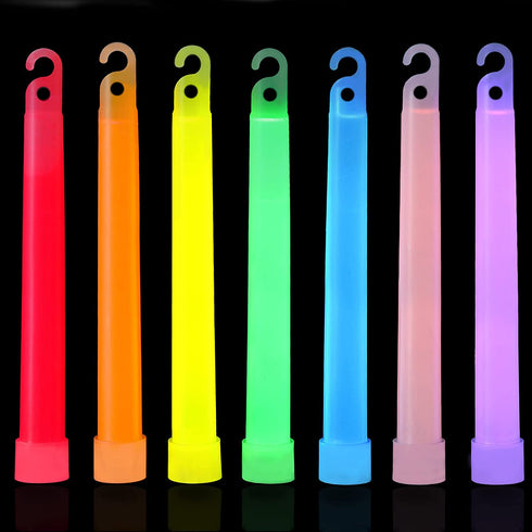 AIVANT 15 Ultra Bright 6 Inch Large Glow Sticks - Long Last Lighting Over 12 Hours - Glowstick for Parties and Kids Playing, Emergency Light Sticks for Hurricane Supplies, Earthquake, Survival Kit and More